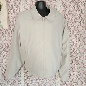 vintage 90s William Barry cream full zip windbreaker jacket size large mens